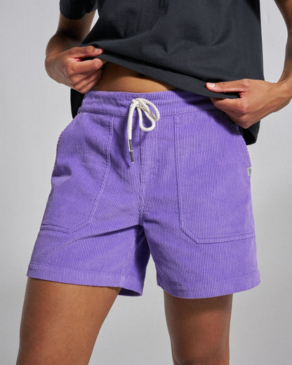 Avian Organic Cord Short - Retro Purple - Studio Model