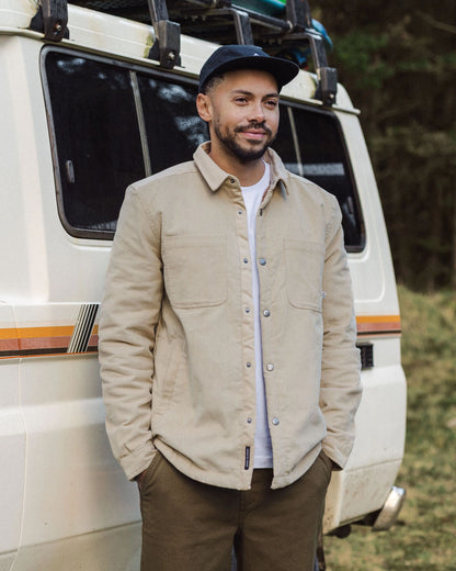 Kodiak Sherpa Lined Cord Overshirt - Stone - Lifestyle