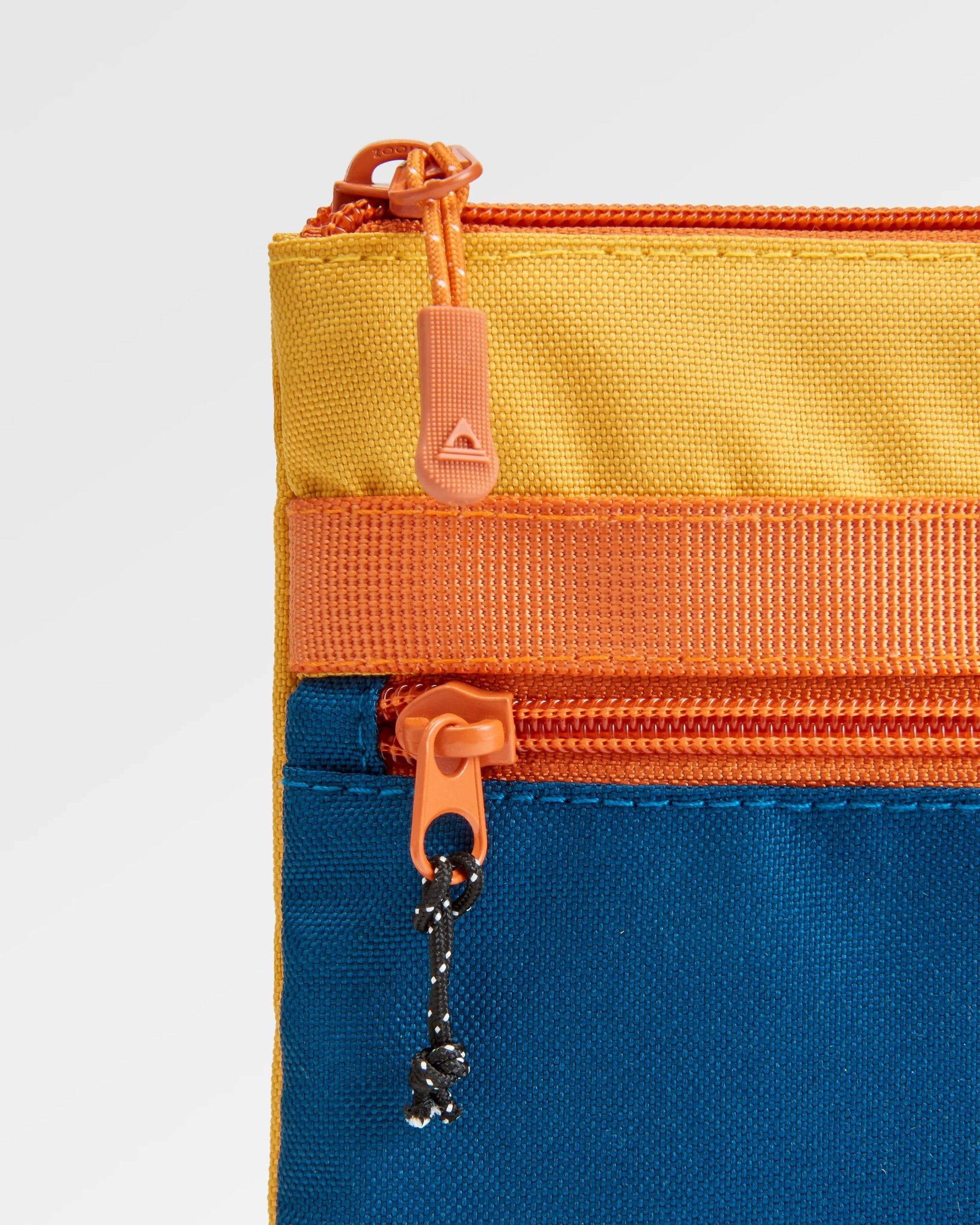 Essentials Recycled Pouch - Tidal Blue Orange Multi - Flatlay