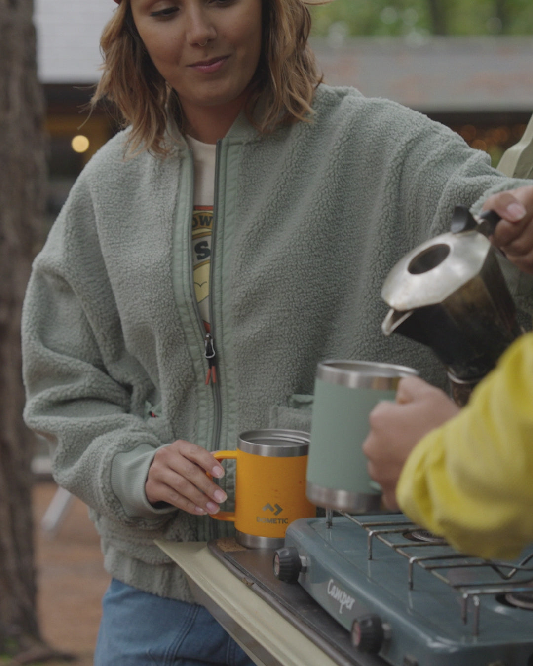 Lucia Recycled Sherpa Fleece - Pistachio - 