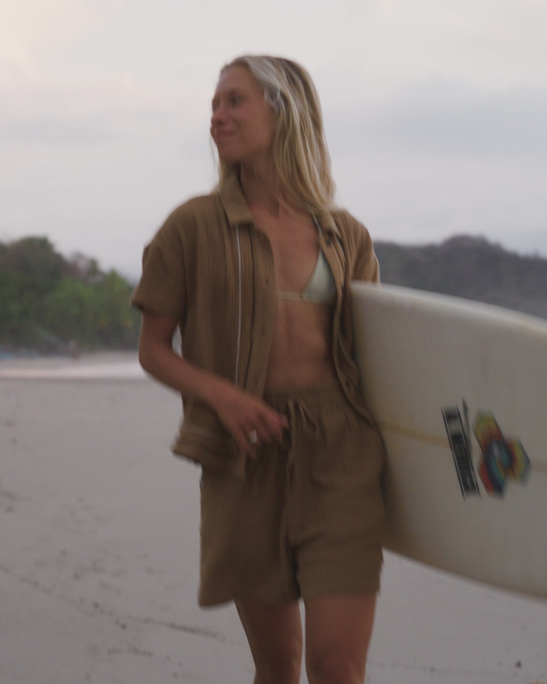 Waveney Short Sleeve Shirt - Caramel Brown - Lifestyle
