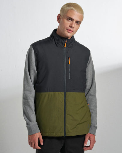 Daybreak Lightweight Thermore® Insulated Vest - Faded Black/Khaki - Studio Model