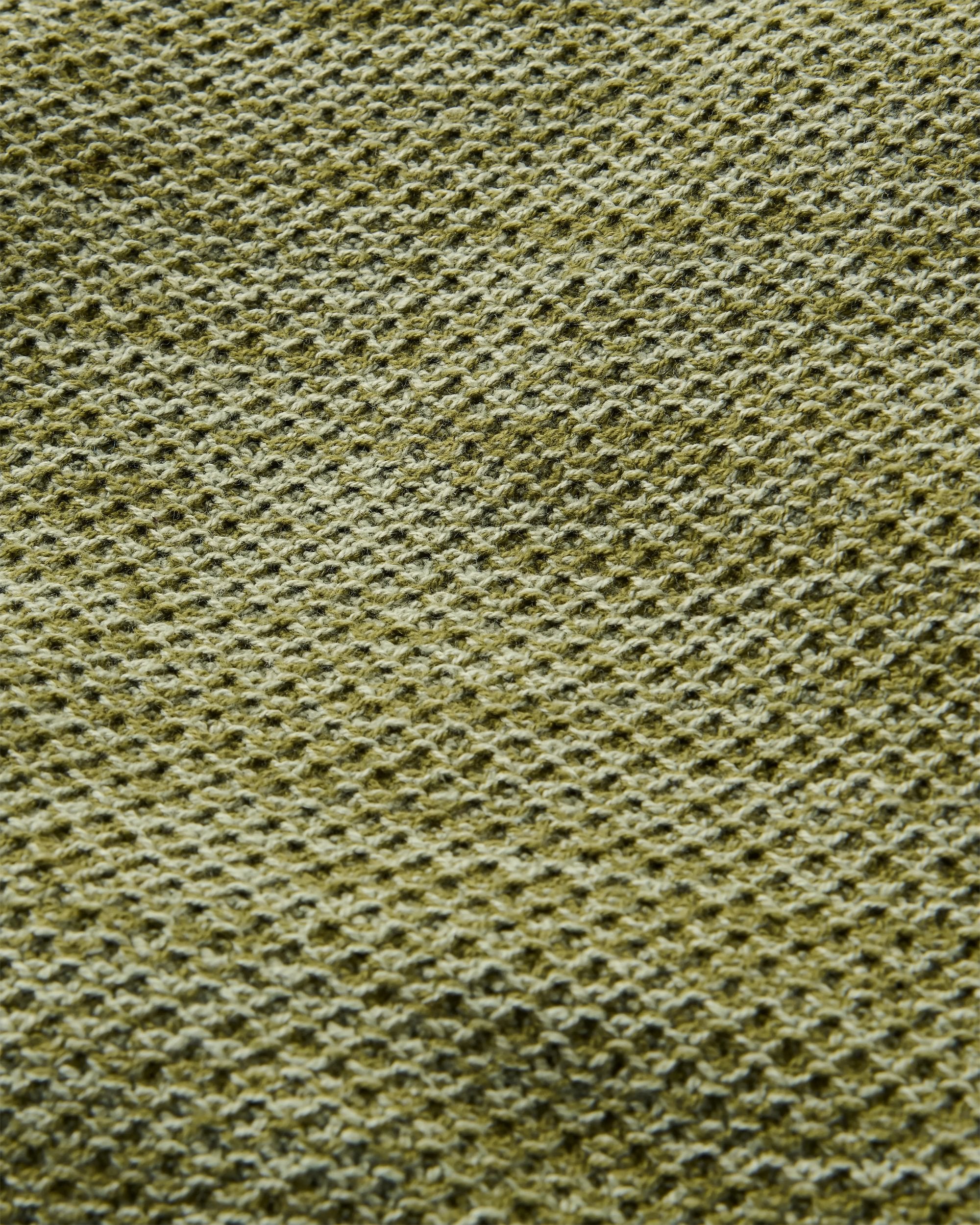 Shore Organic Cotton Knitted Jumper - Khaki - Flatlay