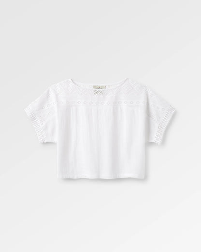 Flurry Woven Top - White - Flatlay