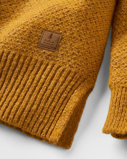 Cove Recycled Knitted Jumper - Amber Gold