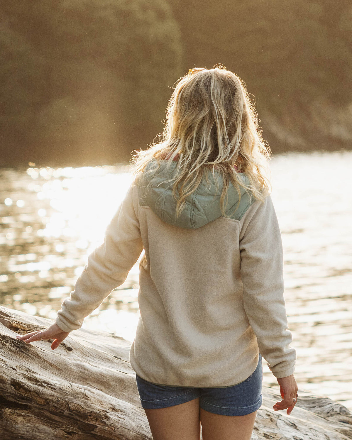 Beaumont Polar Hooded Fleece - Oatmeal - Lifestyle