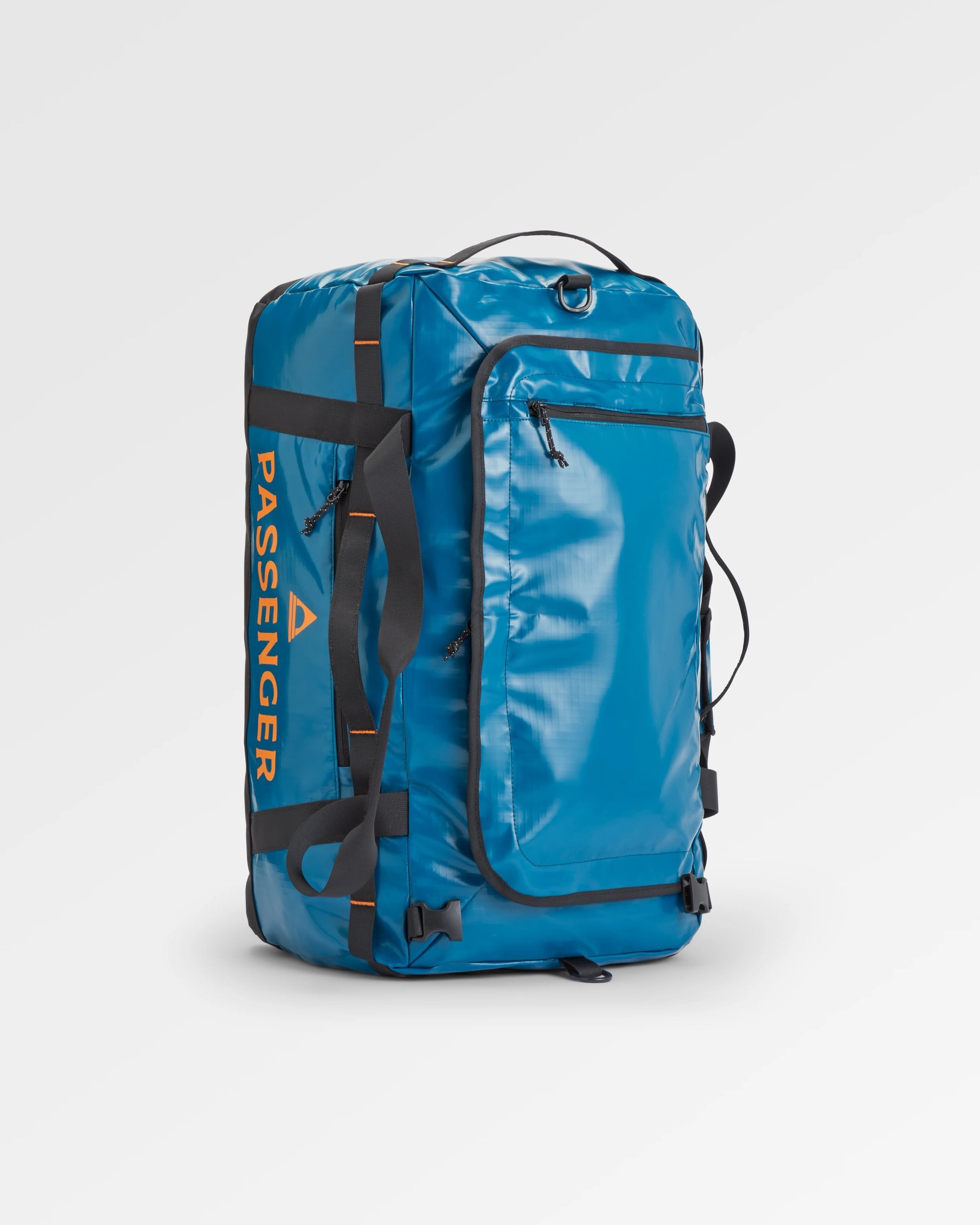 Roamer Recycled 60L Duffel Bag - Tidal Blue - Flatlay