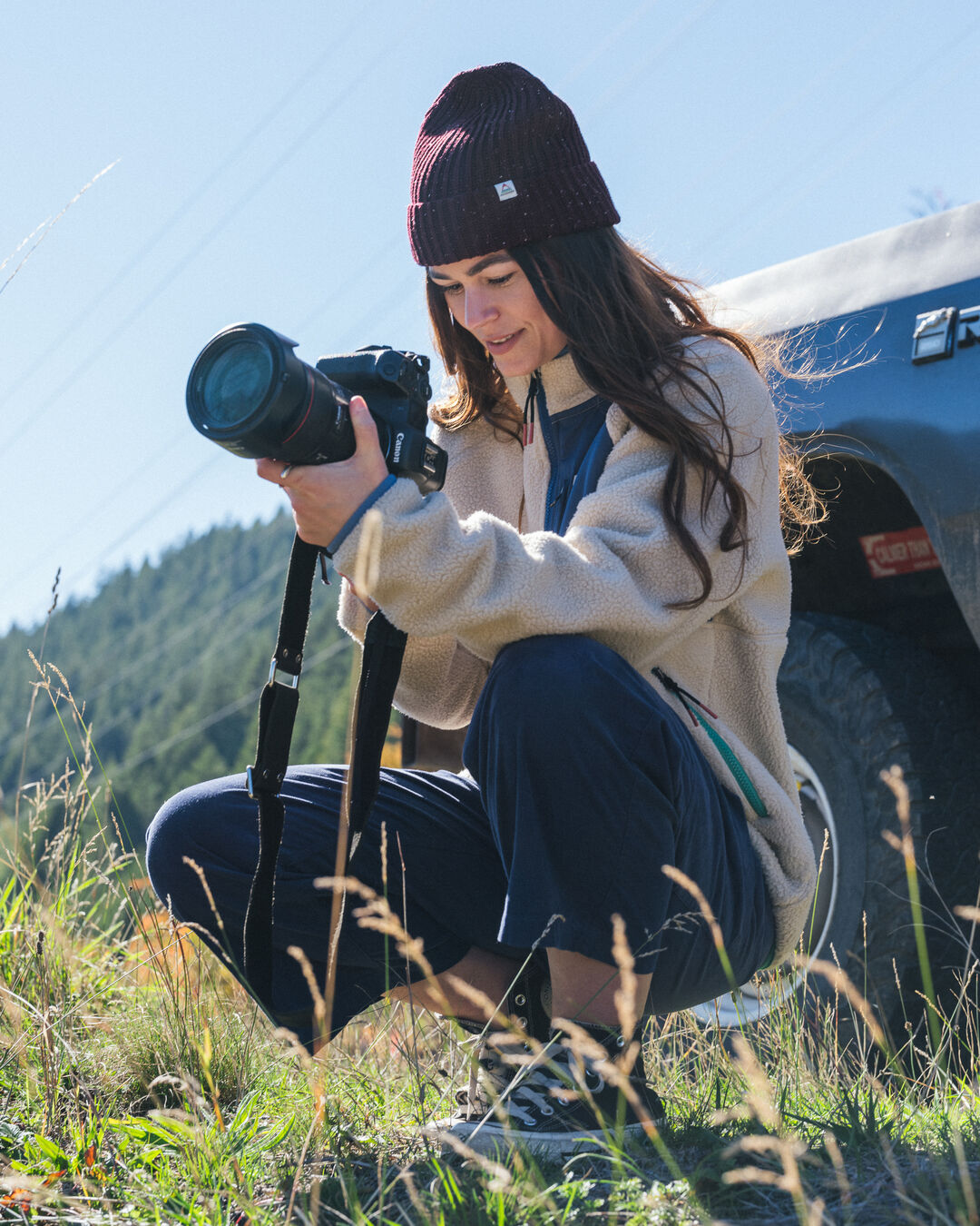 Someday Organic Corduroy Trouser - Dark Denim - Lifestyle