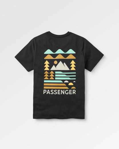 Cutout Organic Cotton T-Shirt - Black - Flatlay