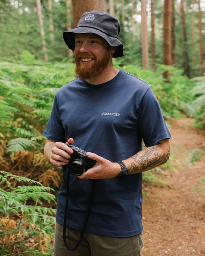 Roamer Men's Recycled Cotton T-Shirt - Rich Navy - Lifestyle