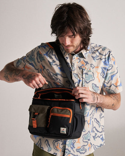 Boondocker Recycled Camera Bag - True Black/ Khaki - Studio Model