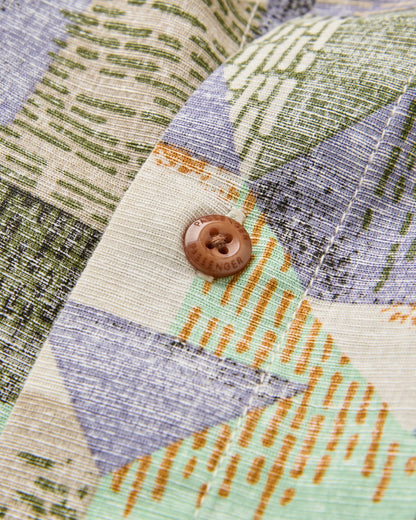 Amboro Organic Cotton Shirt - Mosaic Mountain Khaki - Flatlay