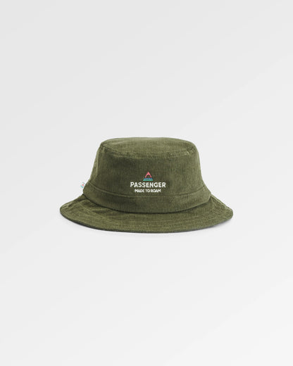 Forest Recycled Cord Bucket Hat - Khaki - Flatlay