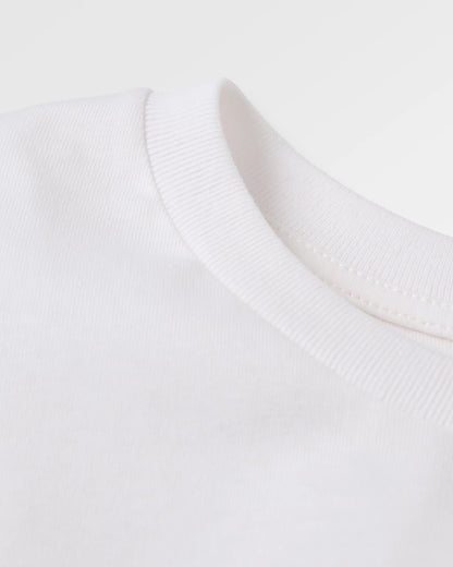 Roam Slow Men's Recycled Cotton LS T-Shirt - White - Flatlay