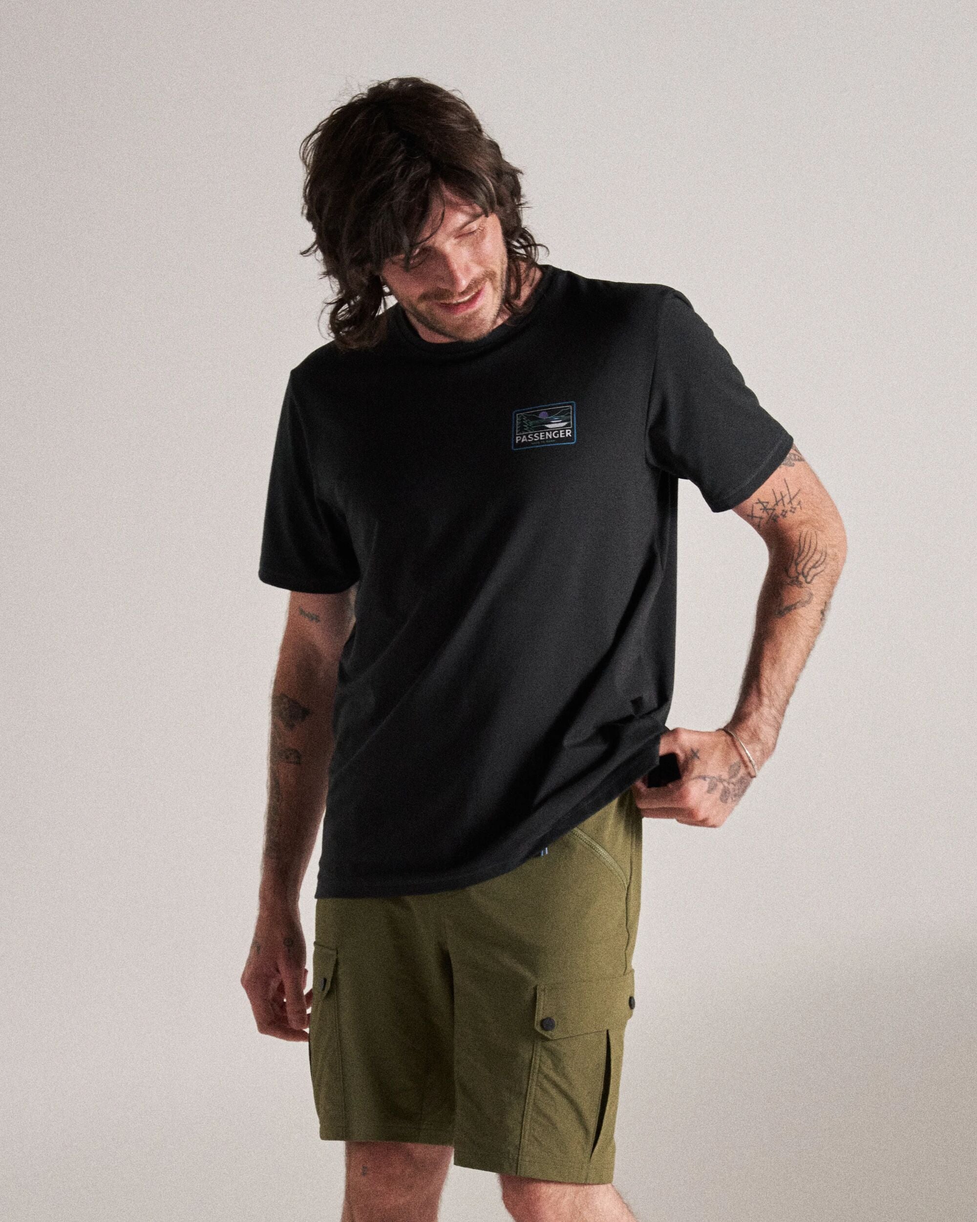 Roamer Men's Drirelease® Active T-Shirt - Black - Studio Model