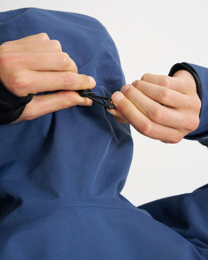 Snowscape Men's Recycled Anorak - Dark Denim - Studio Model