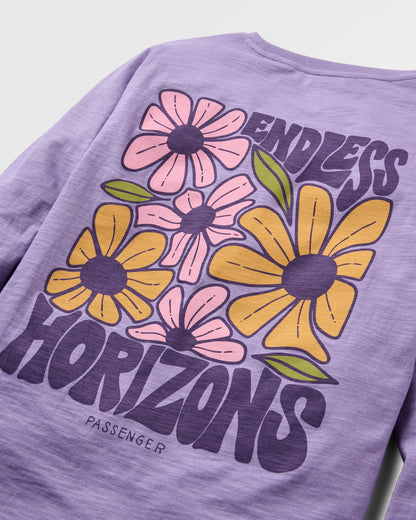 Endless Horizons LS T-Shirt - Purple Haze - Flatlay