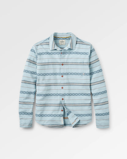 Voyage Jacquard Shirt - Ice Blue Jacquard  - Flatlay