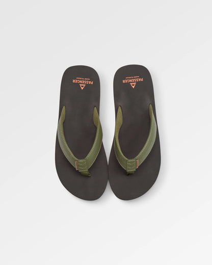 Santos Flip Flop - Khaki - Flatlay