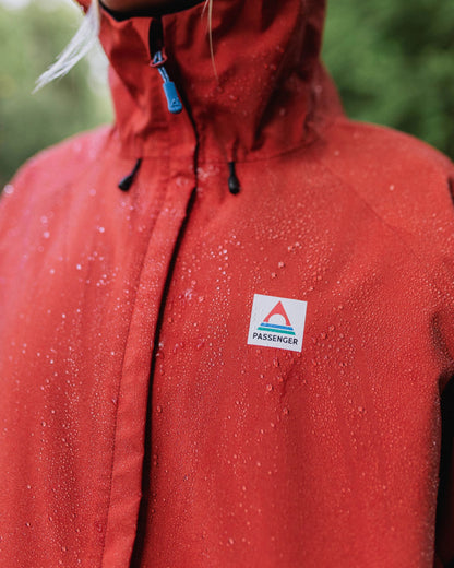 Five Element Recycled Waterproof Jacket - Red Ochre - Lifestyle