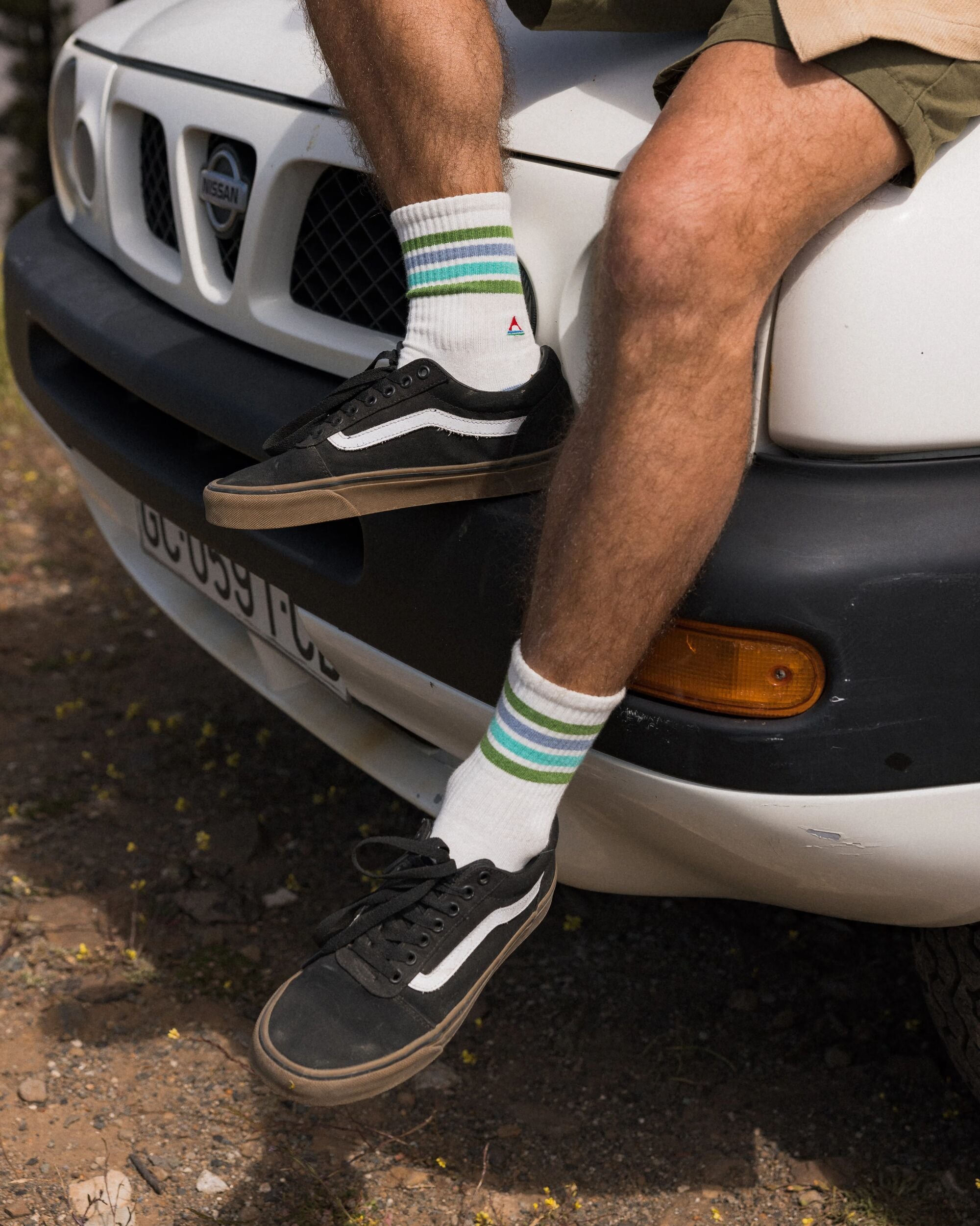 Organic Midweight Crew Socks - Birch - Lifestyle - Male