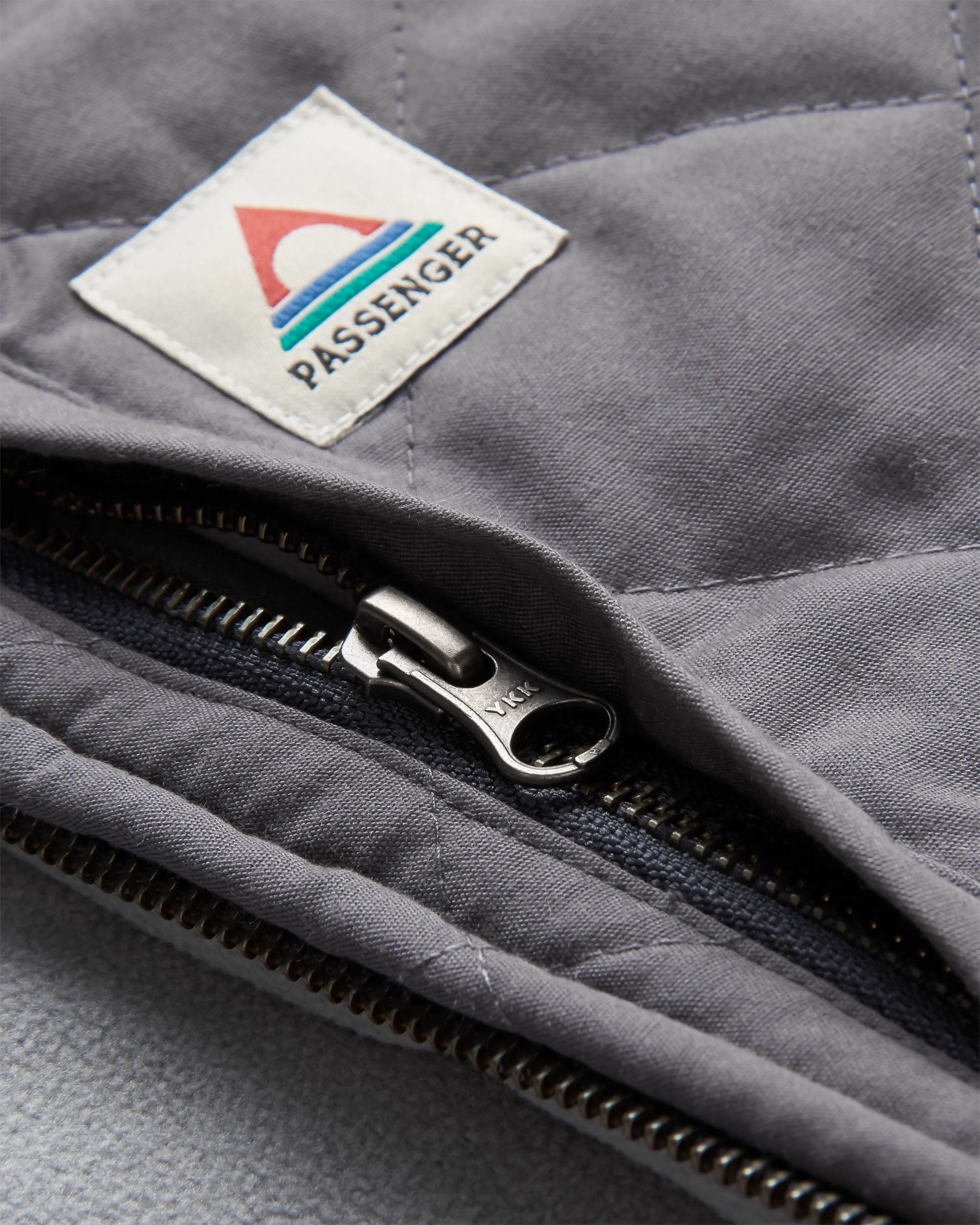 Tidal Full Zip Organic Cotton Hoodie - Charcoal Marl - Flatlay