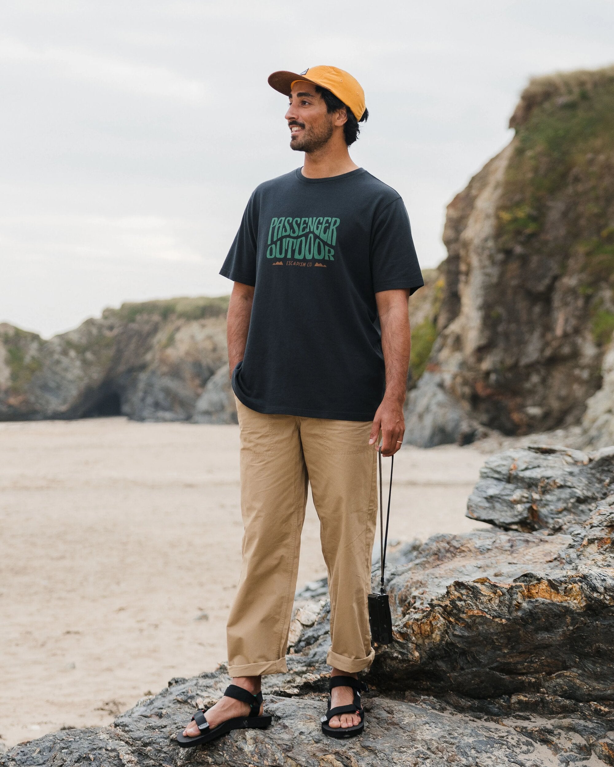 Yuca Recycled Cotton T-Shirt - Black - Lifestyle