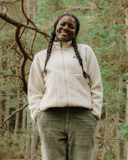 Home Full Zip Sherpa Fleece - Oatmeal - Lifestyle