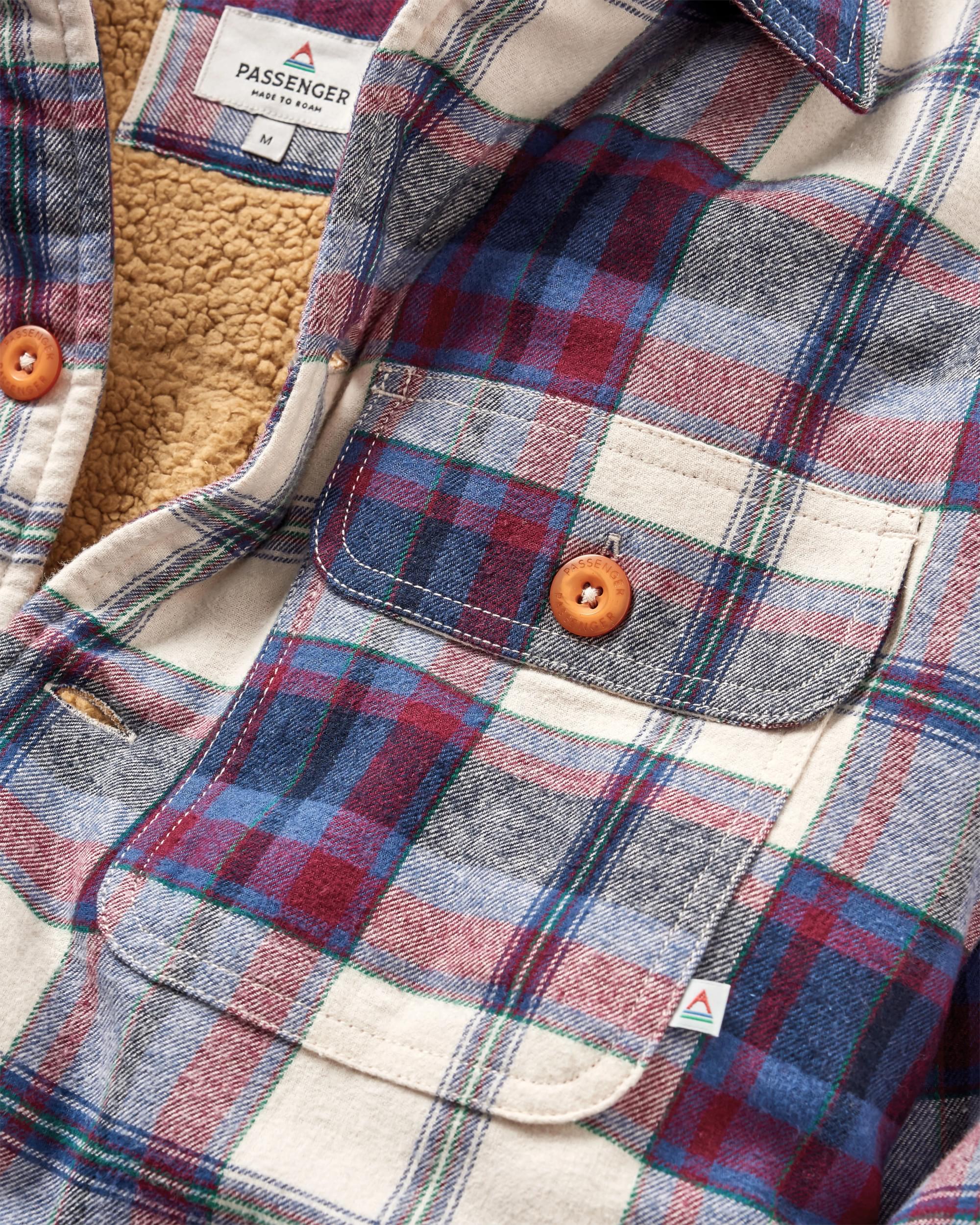 Freestyle Sherpa-Lined Overshirt - Vintage White - Flatlay