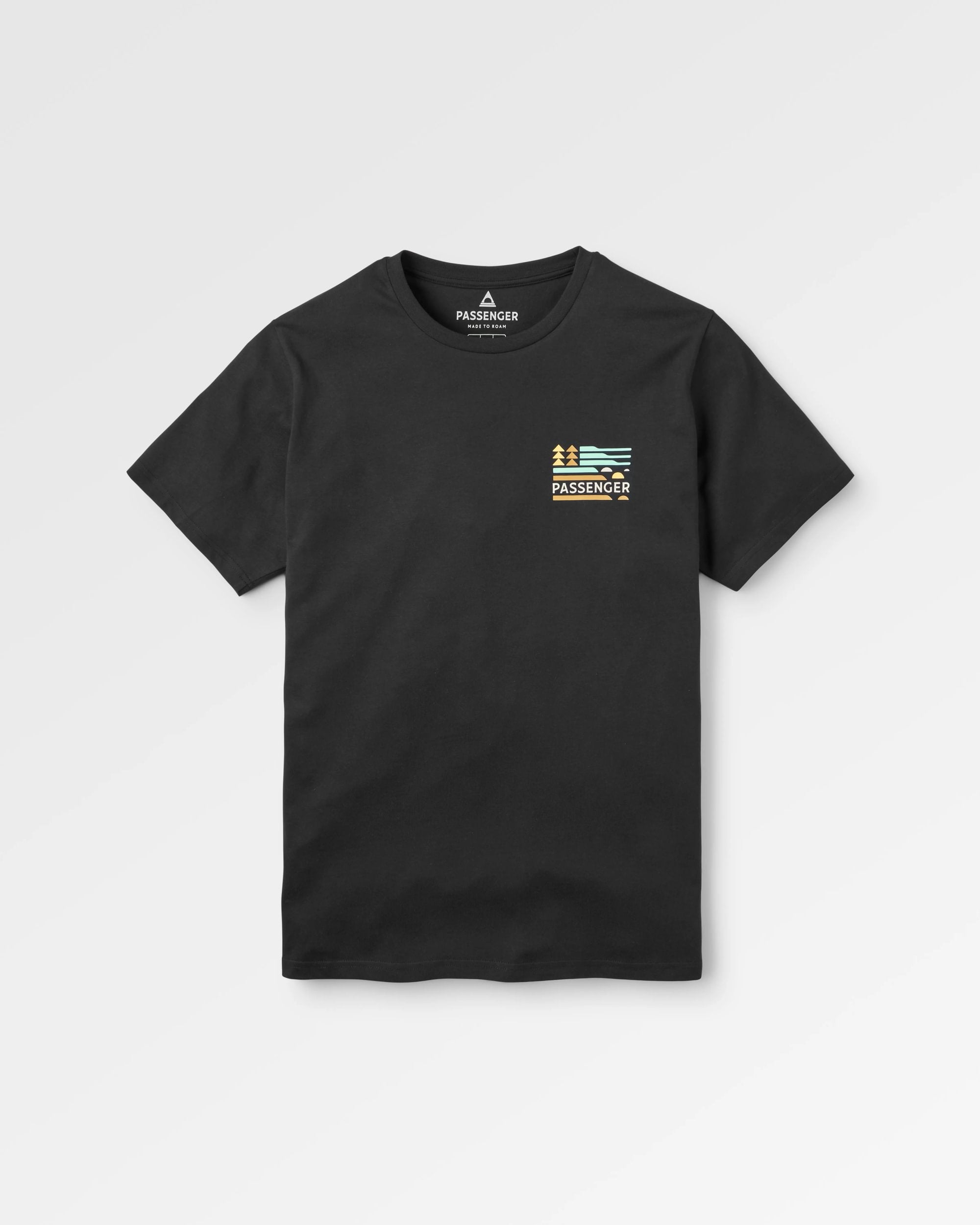 Cutout Organic Cotton T-Shirt - Black - Flatlay