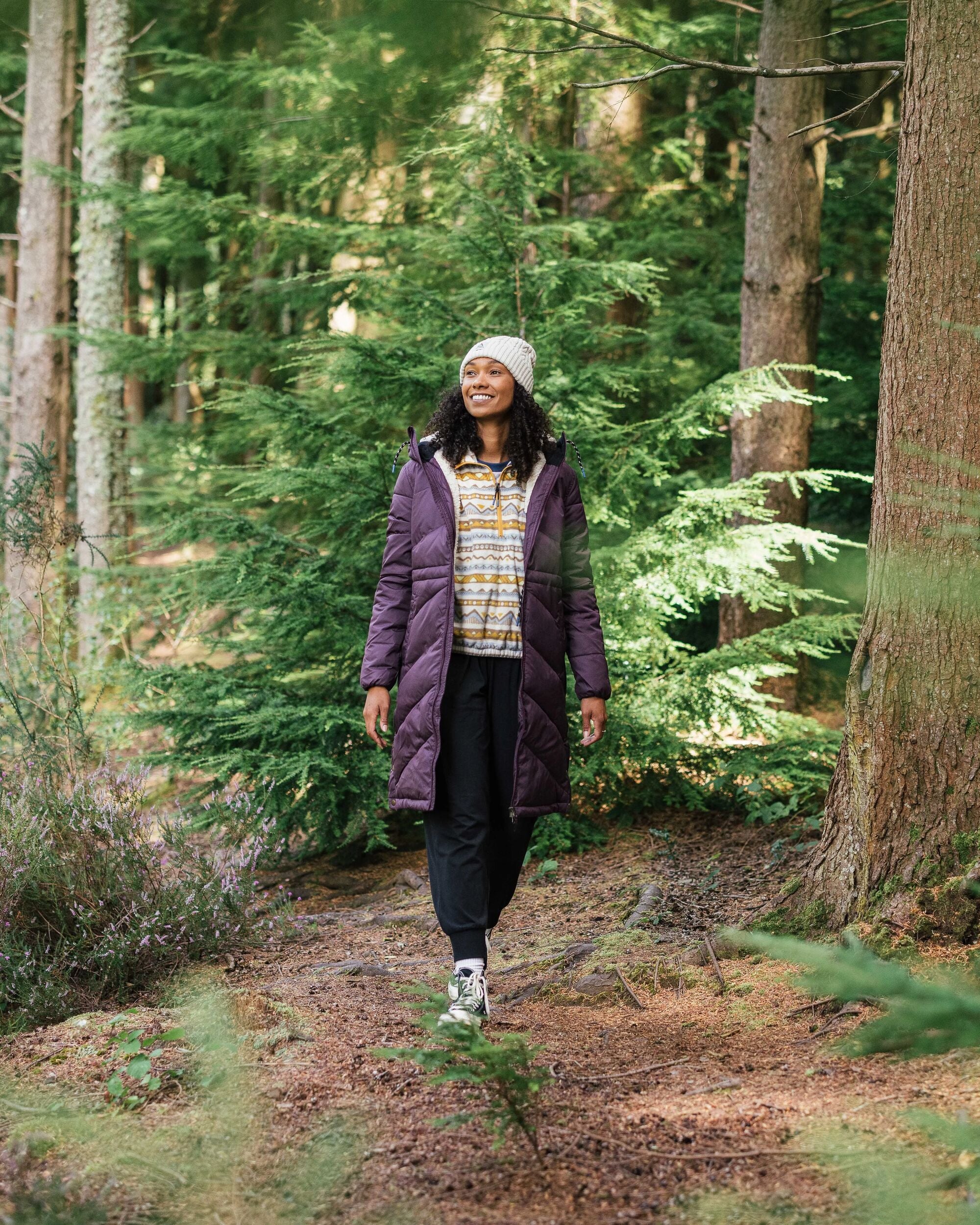 Kinsey Recycled Jacket - Deep Plum - Lifestyle