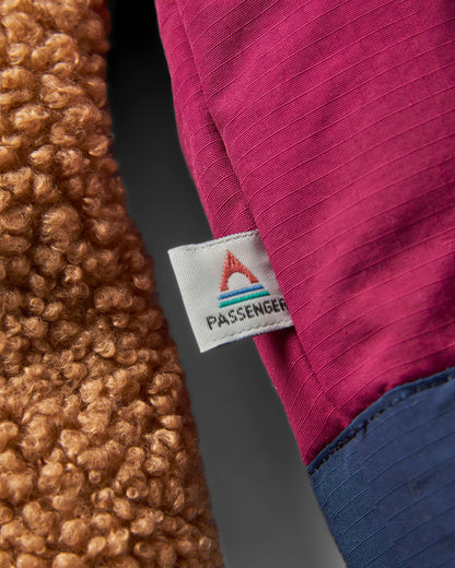 Lara Quilted Jacket - Toffee/Fig - Flatlay