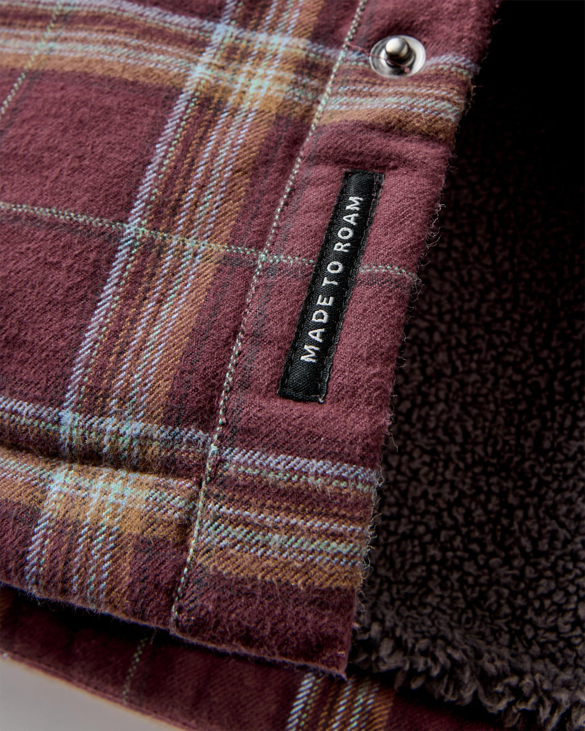 Kodiak Sherpa Lined Overshirt - Brambleberry Check - Flatlay