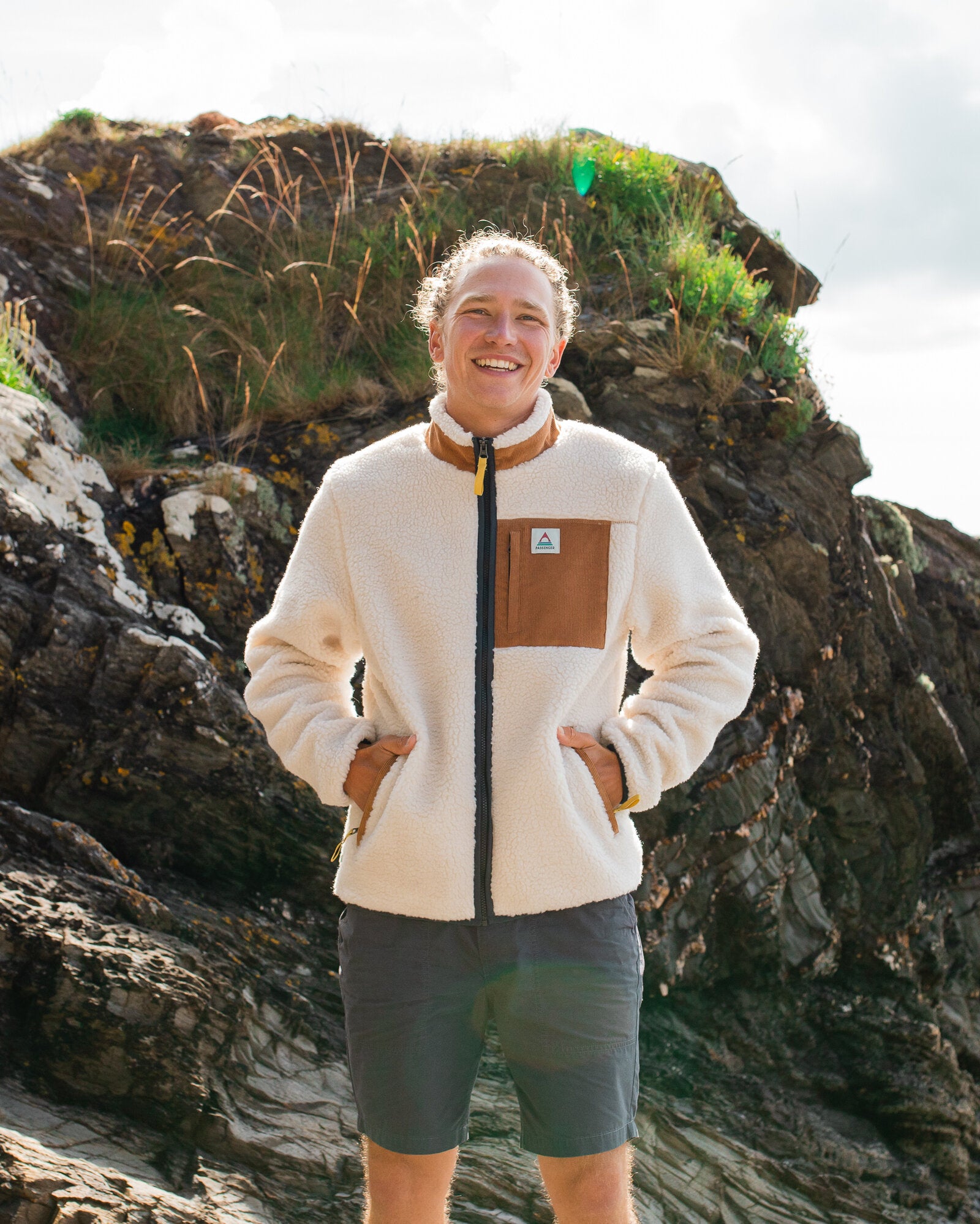 Trekker Recycled Deep-Pile Sherpa Fleece - Warm Ivory - Lifestyle