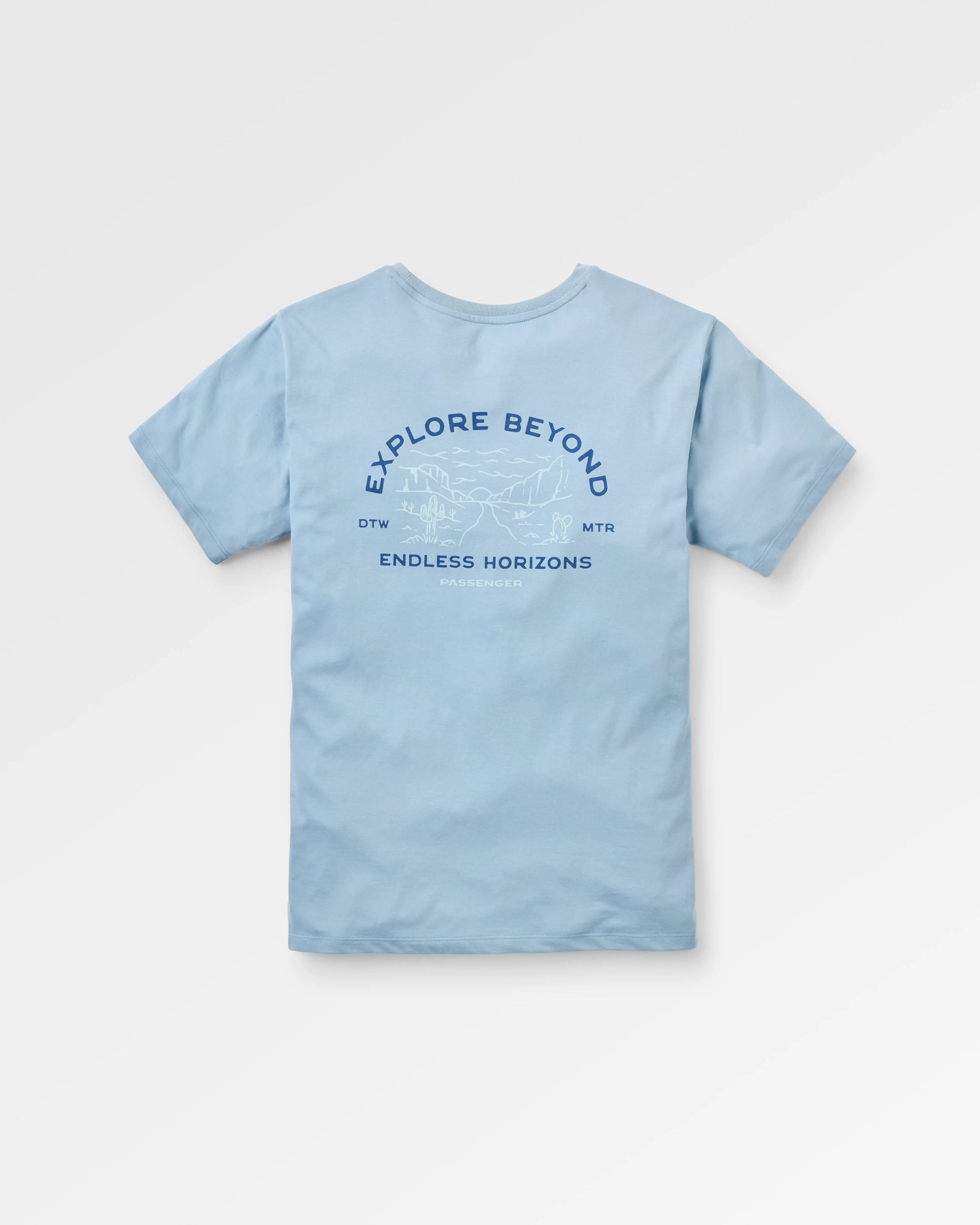 Horizons T-Shirt - Faded Denim - Flatlay