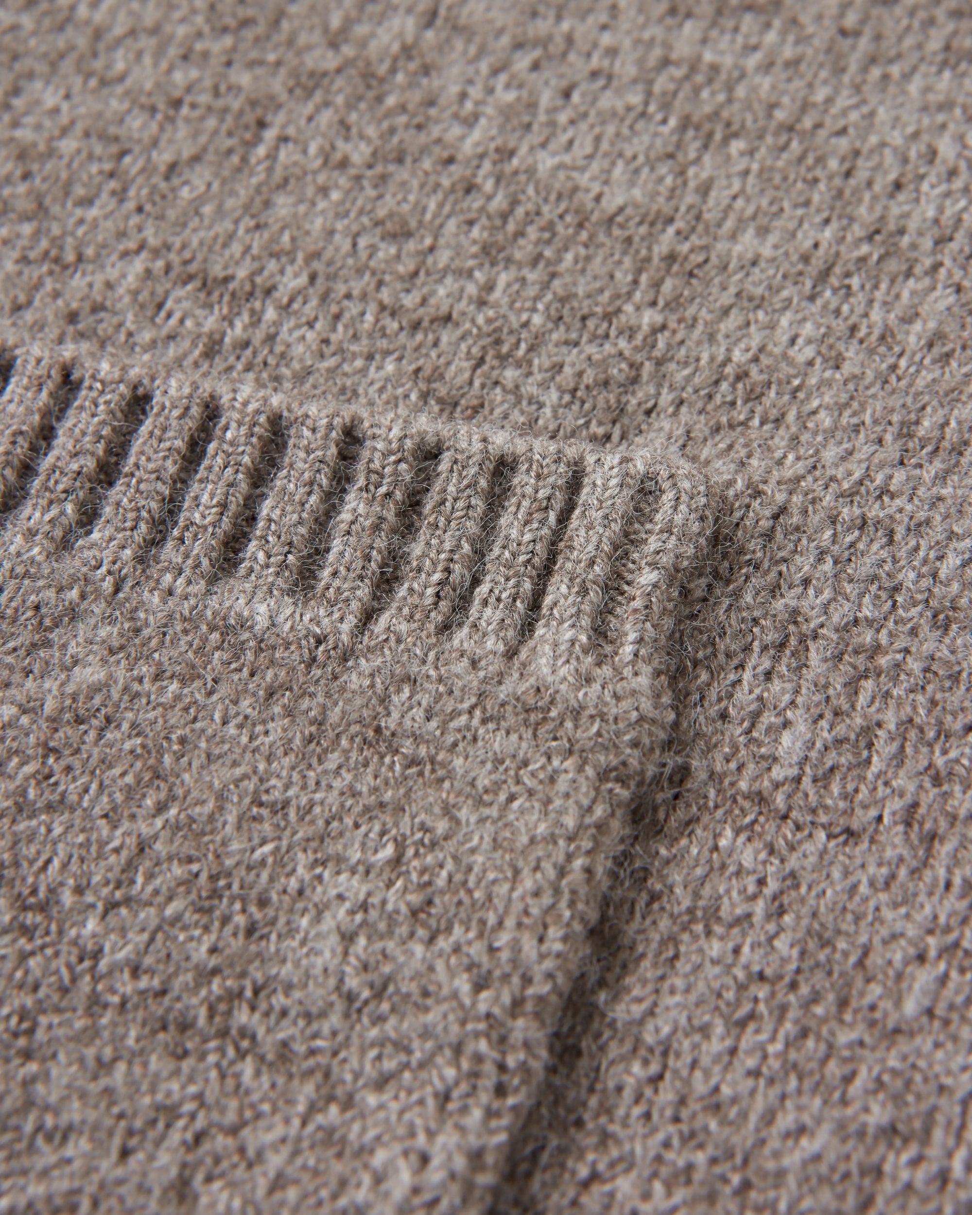 Nettle Recycled Knitted Cardigan - Birch - Flatlay