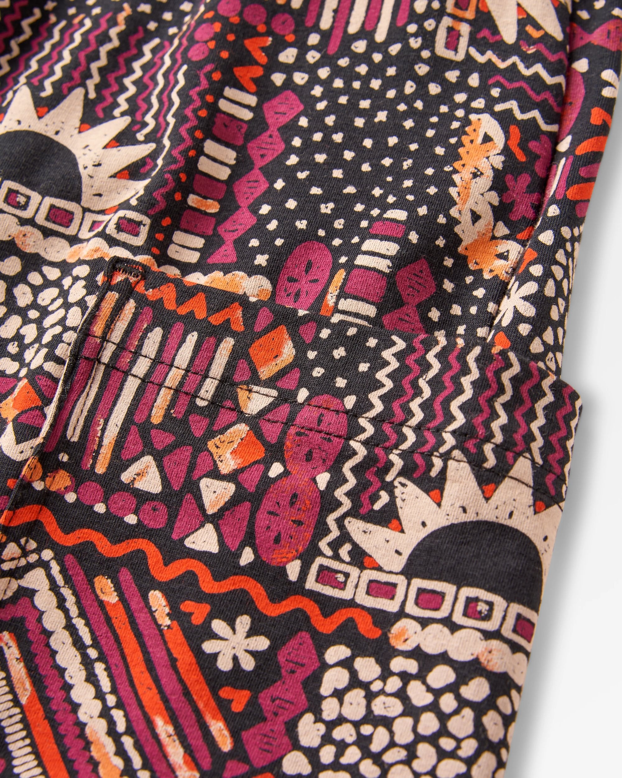 Day Dream Recycled Trouser - Vintage Patchwork Black/Multi - Flatlay