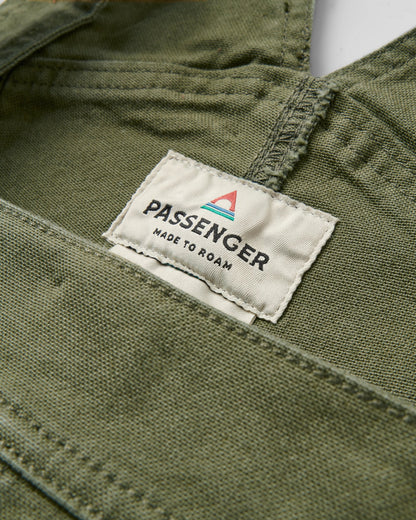 Vantage Organic Cotton Dungaree - Khaki - Flatlay
