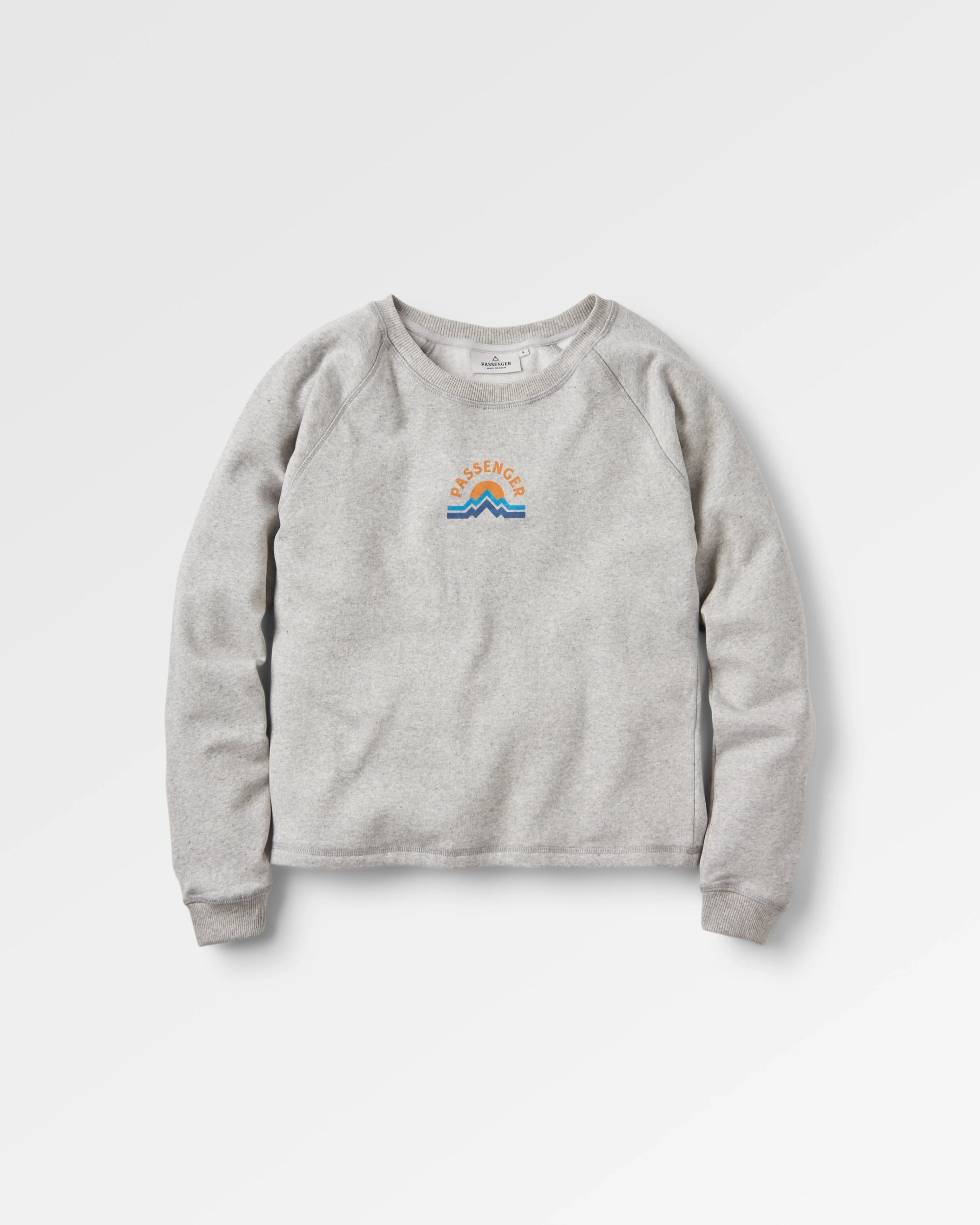Breathe Recycled Cotton Sweatshirt - Mid Grey Marl - Flatlay