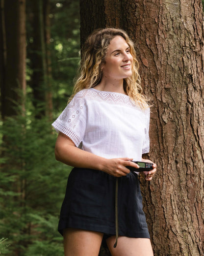 Flurry Woven Top - White - Lifestyle