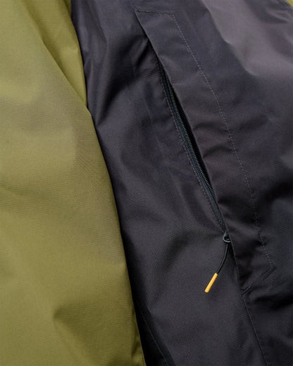 Trailscape Men's Waterproof Jacket - Faded Black/Khaki - Flatlay