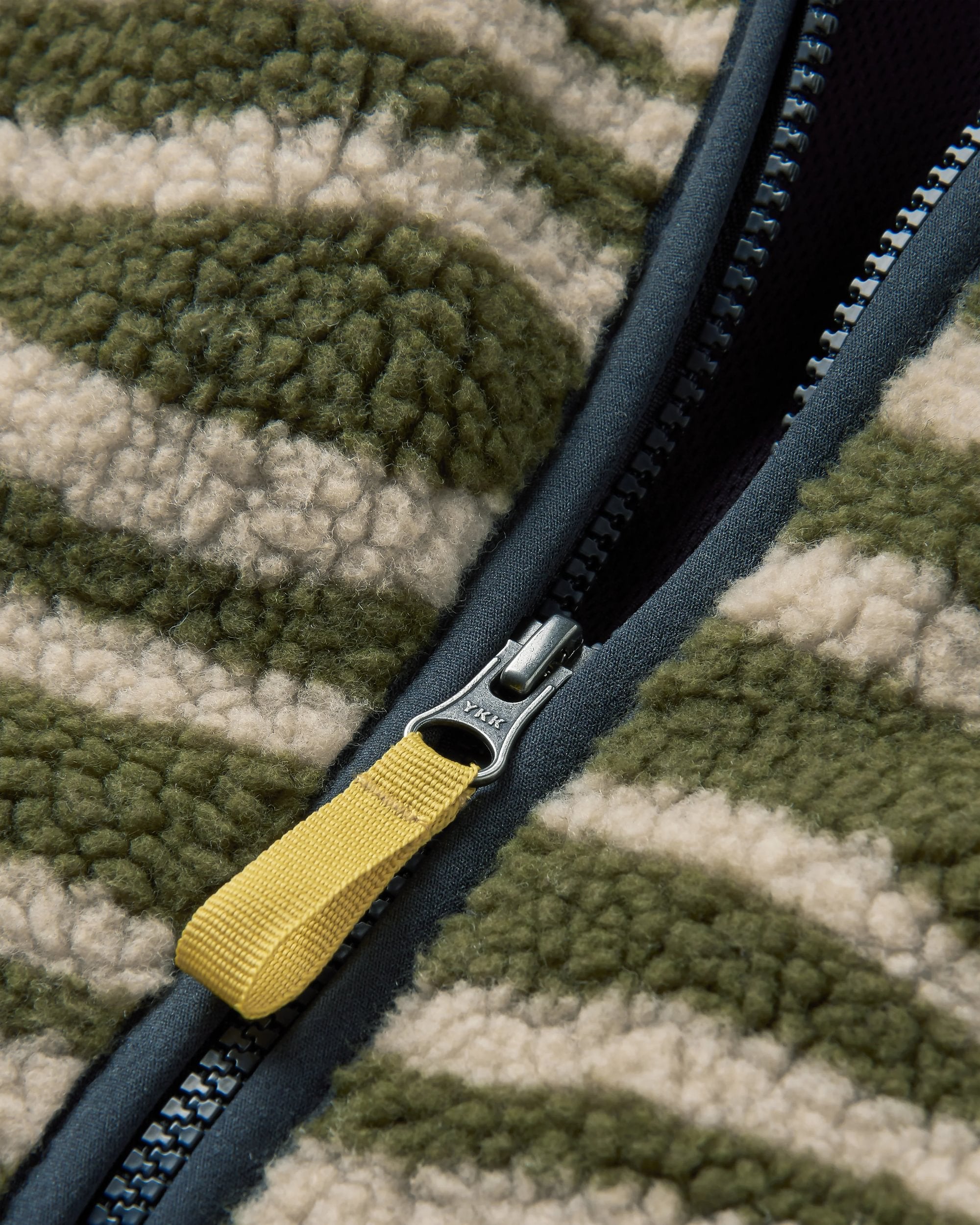 Trekker Recycled Deep-Pile Sherpa Fleece - Strata Khaki - Flatlay
