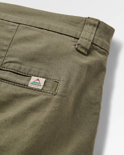 365 Organic Cotton Shorts 2.0 - Dusty Olive - Flatlay