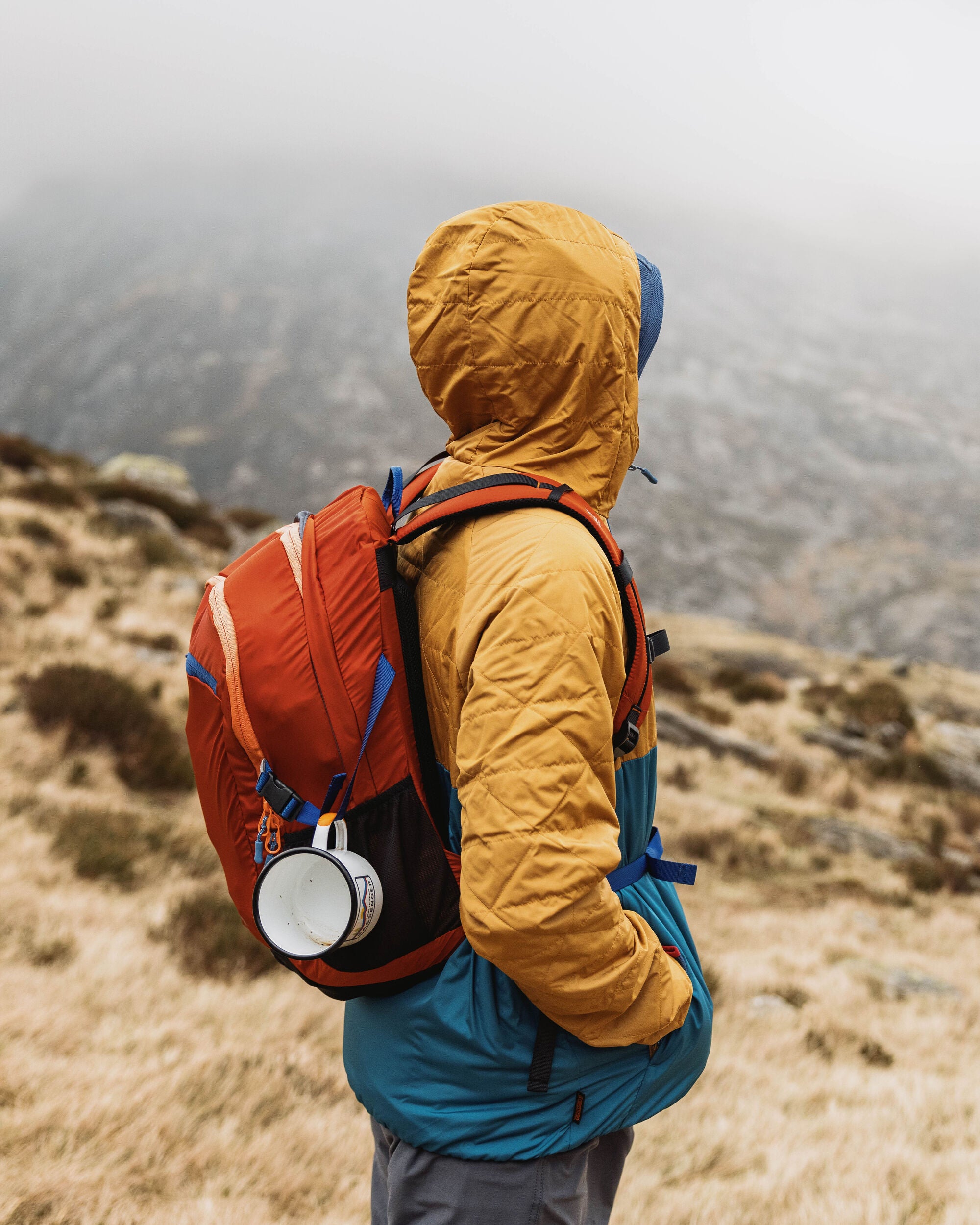 Base Recycled Thermore® Insulated Jacket - Dusty Ochre/ Corsair Blue - Lifestyle