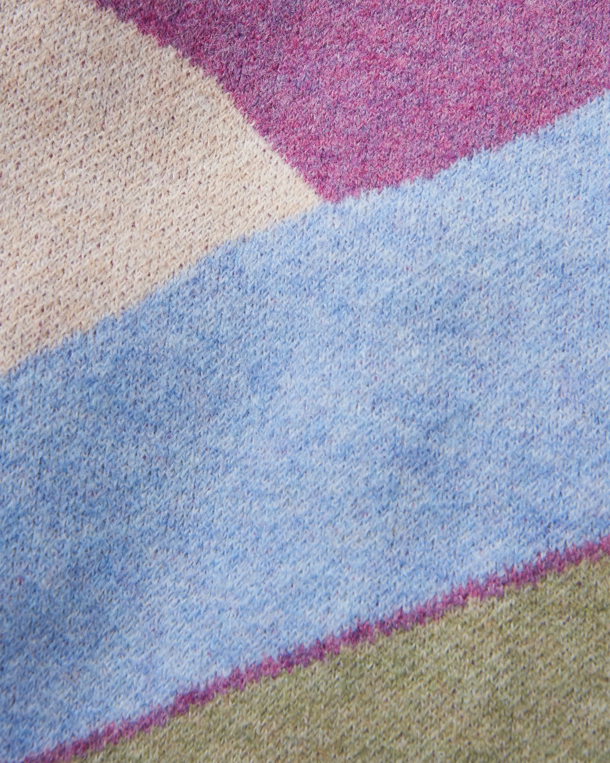 Vista Recycled Knitted Jumper - Rhubarb - Flatlay