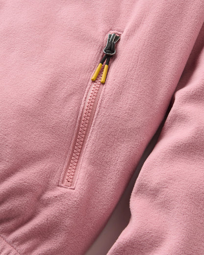 Ayla Micro Polartec® 1/4 Zip Fleece - Pink Haze - Flatlay