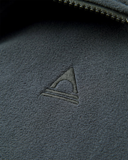 Ayla Micro Polartec® 1/4 Zip Fleece - Black - Flatlay