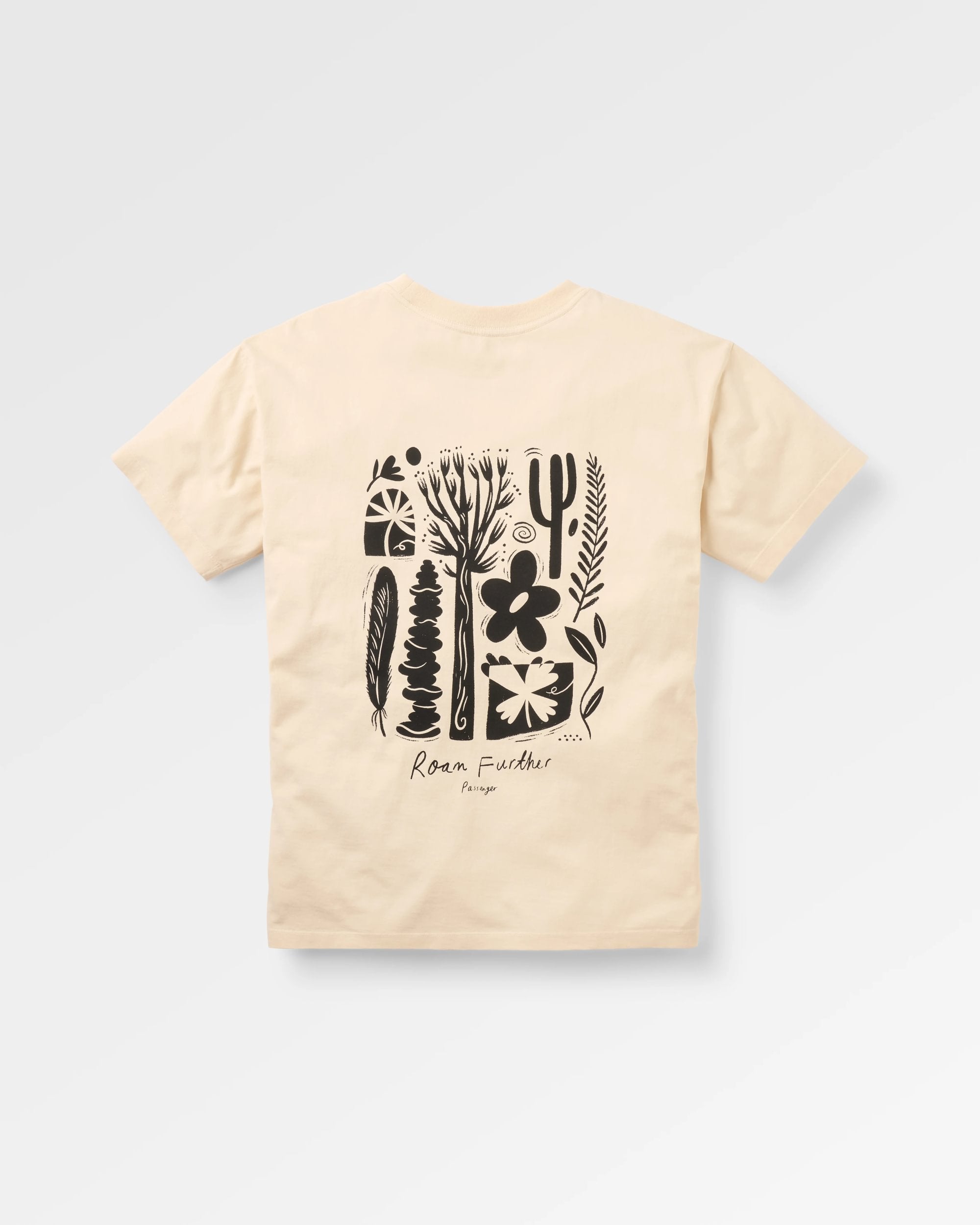 Men's Roam Further T-Shirt - Birch - Flatlay
