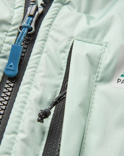 Waves Recycled Sherpa Lined Changing Robe - Spearmint/Deep Ocean - Flatlay