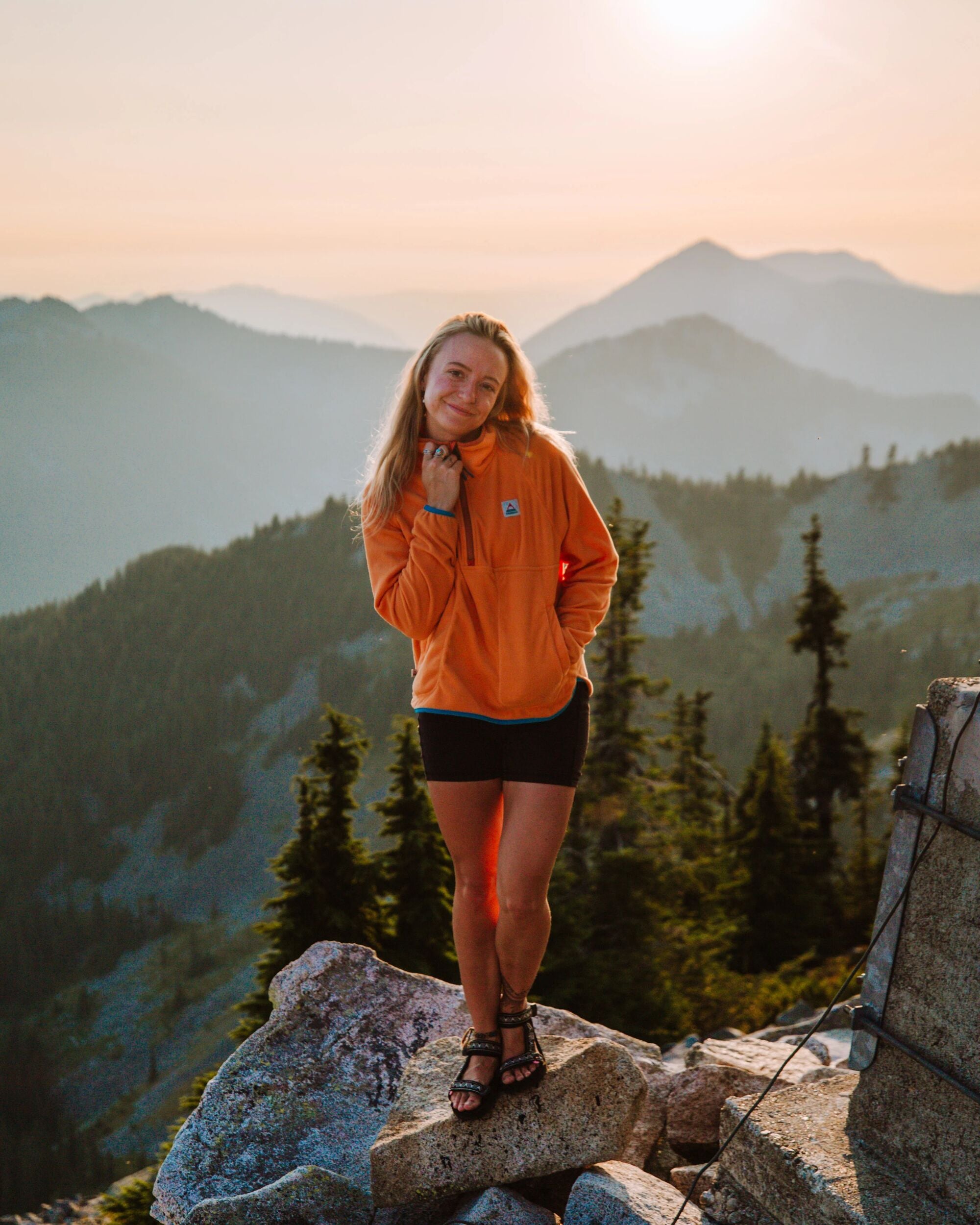 Sorrel Recycled Polar Fleece - Apricot - Lifestyle